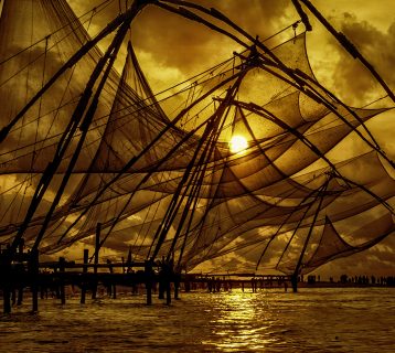 Chinese fishing net, Kochi,Kerala,India
