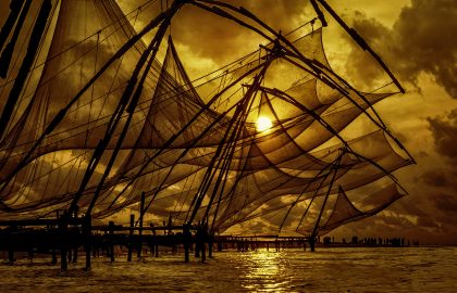 Chinese fishing net, Kochi,Kerala,India
