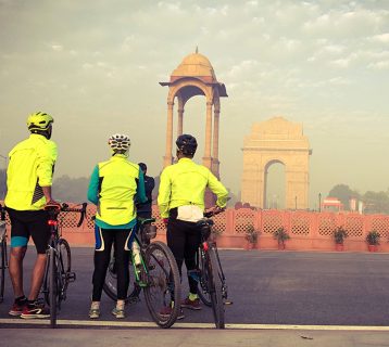 new,Delhi,india-young,People,Cycling,In,The,India,Gate,Compound