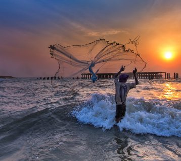 Fisherman at Beach, Tamilnadu