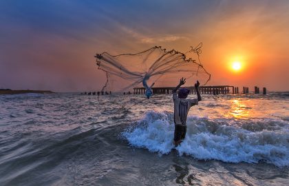 Fisherman at Beach, Tamilnadu