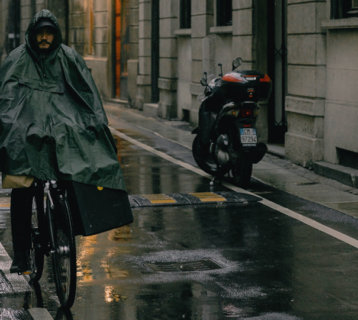 Cycling during monsoons in India