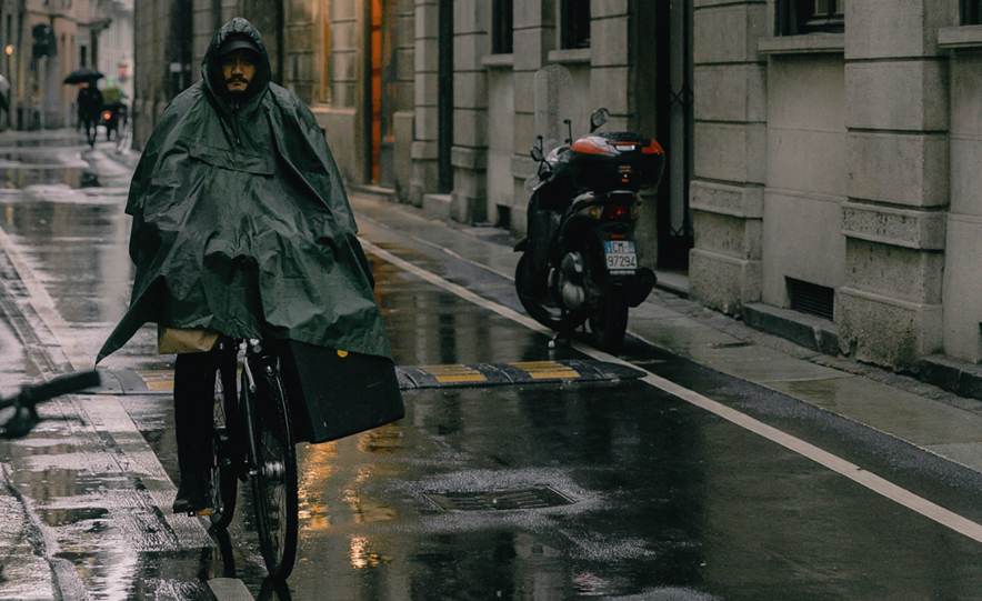 Cycling during monsoons in India