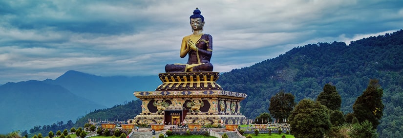 Huge Lord Buddhist Statue in Sikkim