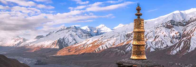 Buddhist Religious Symbol in Himalayas