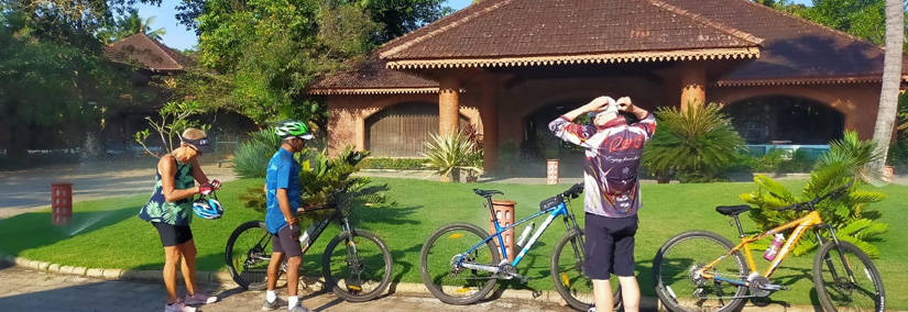 Getting ready for cycling in Kerala